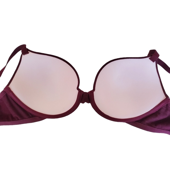 Flirtitude Tshirt Bra 34D Adj Strap to Racerback Tee Light Padding Burgundy 36C‎ - Picture 10 of 15